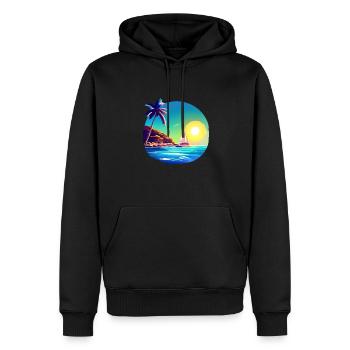 voilier voilier voilier voilier voilier voilier - Sweat à capuche Premium bio Homme - noir - Devant - Nico (187cm)