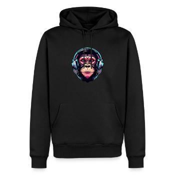 Space Ape - Beyond - Männer Premium Bio Hoodie - Schwarz - Vorne - Nico (187cm)