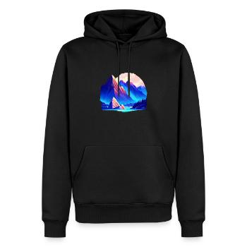 Mountains Hiking Mountain hikers Mountain hiking Hiking - Men’s Premium Organic Hoodie - black - Front - Nico (187cm)