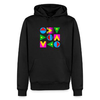 T-shirt Groovie Chick - Sweat à capuche Premium bio Homme - noir - Devant - Nico (187cm)