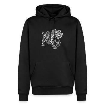 Panther Predator Jungle Wildcat - Men’s Premium Organic Hoodie - black - Front - Nico (187cm)