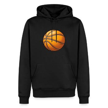 Basketball in vector graphic style - Men’s Premium Organic Hoodie - black - Front - Nico (187cm)