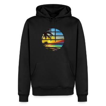 Sommerurlaub Palmen Insel Strand Sonne Palme - Männer Premium Bio Hoodie - Schwarz - Vorne - Nico (187cm)