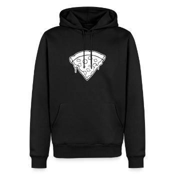 Pizza Restauration rapide Pizzeria - Sweat à capuche Premium bio Homme - noir - Devant - Nico (187cm)