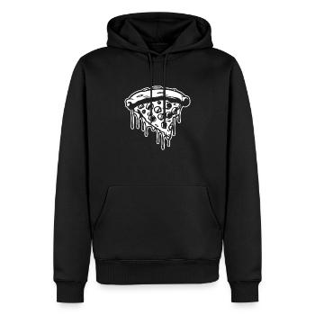 Pizza Restauration rapide Pizzeria - Sweat à capuche Premium bio Homme - noir - Devant - Nico (187cm)