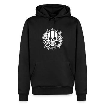 Skeleton Costume Bones Halloween Horreur - Sweat à capuche Premium bio Homme - noir - Devant - Nico (187cm)