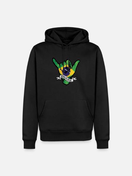 Brazil Shaka - Men’s Premium Organic Hoodie - black