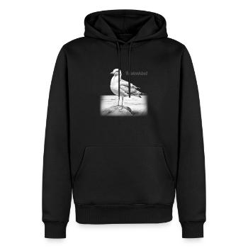 Möwe am Meer für alle Küstenkinder und mehr - Männer Premium Bio Hoodie - Schwarz - Vorne - Nico (187cm)