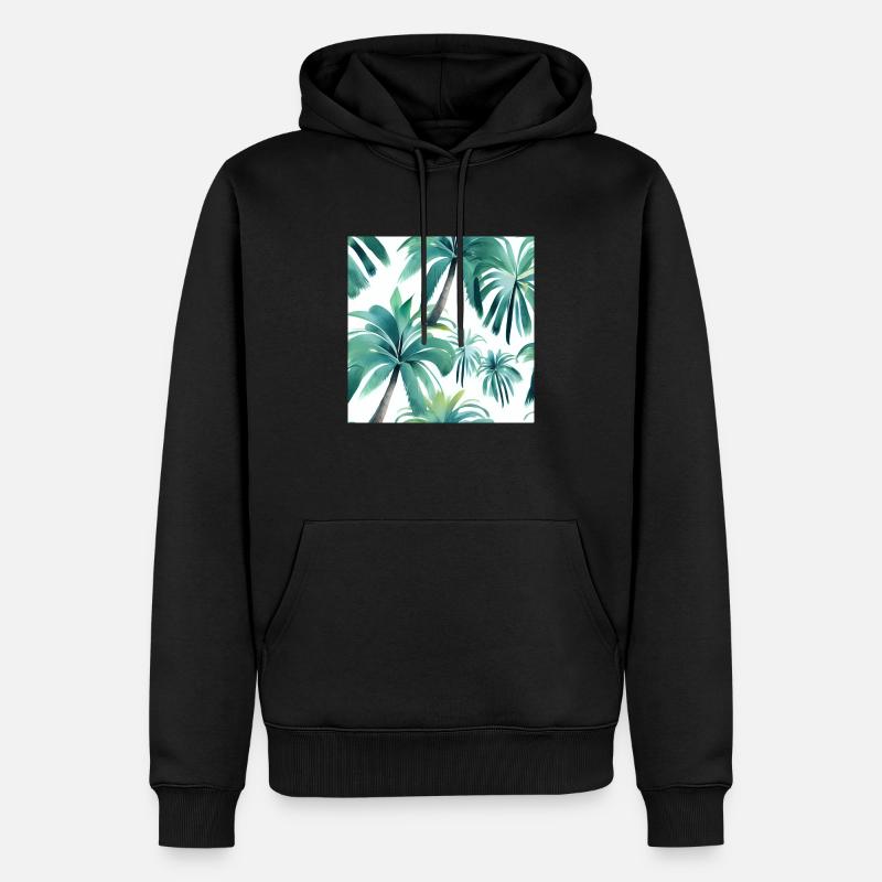 Palmiers - Sweat à capuche Premium bio Homme - noir