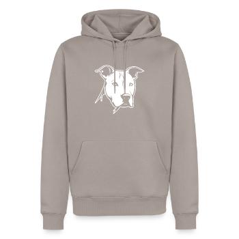 Pitbull - Sweat à capuche Premium bio Homme - taupe - Devant - Nico (187cm)