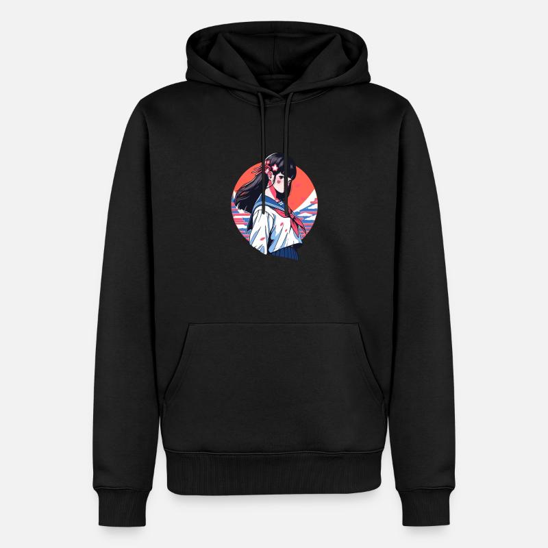 Naru - Sweat à capuche Premium bio Homme - noir