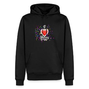 Fasnacht2 - Männer Premium Bio Hoodie - Schwarz - Vorne - Nico (187cm)