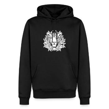 Tiger Raubkatze - Männer Premium Bio Hoodie - Schwarz - Vorne - Nico (187cm)