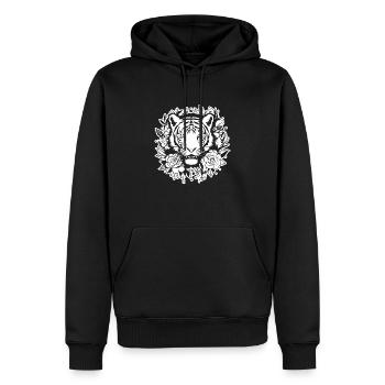 Tiger Raubkatze - Männer Premium Bio Hoodie - Schwarz - Vorne - Nico (187cm)