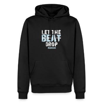 Laissez tomber les citations Beat Adenosine - Sweat à capuche Premium bio Homme - noir - Devant - Nico (187cm)