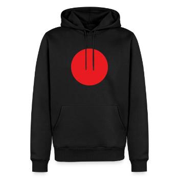 Japan Sonne - Männer Premium Bio Hoodie - Schwarz - Vorne - Nico (187cm)