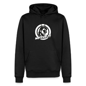 moteur mephistodesign - Sweat à capuche Premium bio Homme - noir - Devant - Nico (187cm)