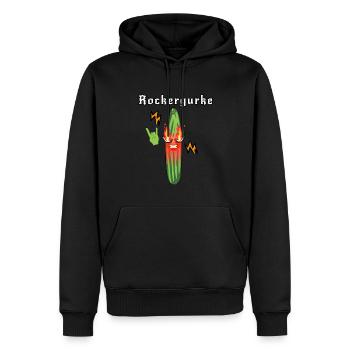 Rocker,rockergurke,party, heavy metal, Gurke - Männer Premium Bio Hoodie - Schwarz - Vorne - Nico (187cm)