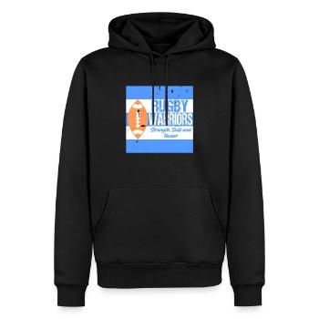Rugby Warriors: Gift of Honour - Men’s Premium Organic Hoodie - black - Front - Nico (187cm)