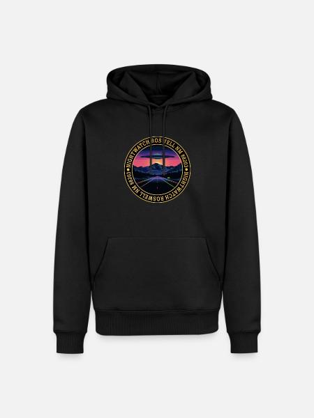 UFO - Roswell Nightwatch Logo - Men’s Premium Organic Hoodie - black