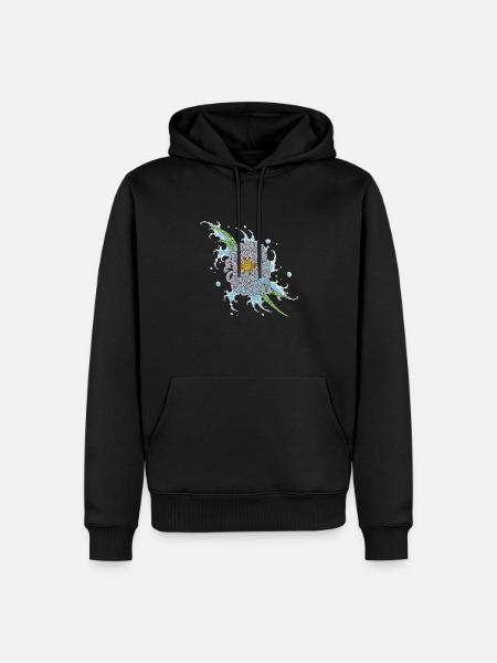 chrysanthemum 2 - Men’s Premium Organic Hoodie - black