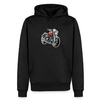 Classic Motorcycle - Men’s Premium Organic Hoodie - black - Front - Nico (187cm)