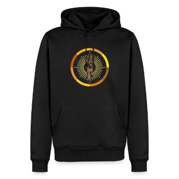 Afro Frisur Kammhaar Kultur Afrikanische Geschicht - Männer Premium Bio Hoodie - Schwarz - Vorne - Nico (187cm)