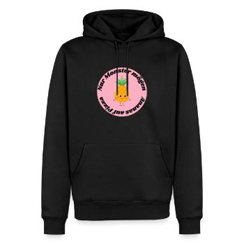 Nur Monster mögen Ananas auf Pizza - Männer Premium Bio Hoodie - Schwarz - Vorne - Nico (187cm)