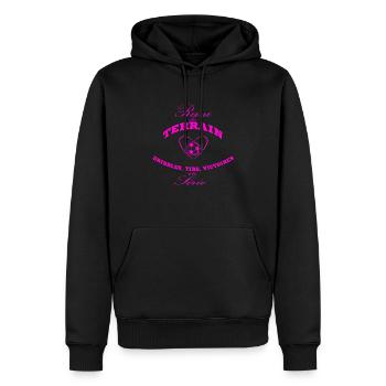 Reine du Hand : Dribble, Tire, Gagne ! - Sweat à capuche Premium bio Homme - noir - Devant - Nico (187cm)