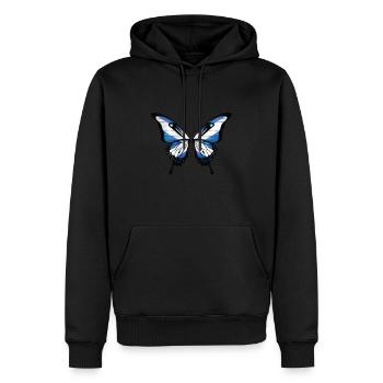 Scotland Swallowtail Butterfly Flag - Men’s Premium Organic Hoodie - black - Front - Nico (187cm)