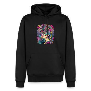 Madame - Men’s Premium Organic Hoodie - black - Front - Nico (187cm)