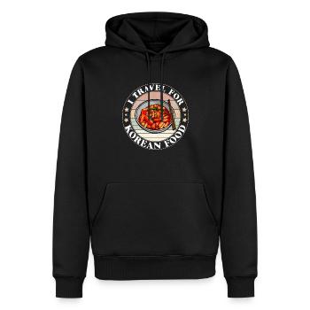 Bibimbap Ramen bol de riz Cuisine coréenne Kimchi - Sweat à capuche Premium bio Homme - noir - Devant - Nico (187cm)