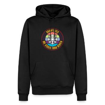 Schneeflocke - Männer Premium Bio Hoodie - Schwarz - Vorne - Nico (187cm)