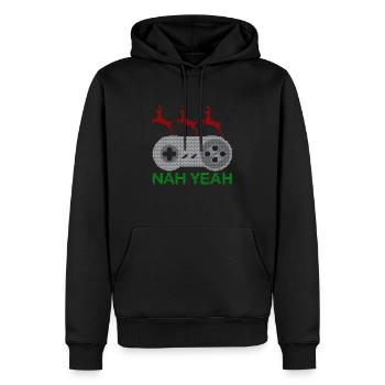 Ja nein Ugly Christmas Gaming - Männer Premium Bio Hoodie - Schwarz - Vorne - Nico (187cm)