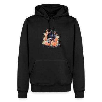 Custom Shirt, Hoodies, Mugs, Caps, Bags, Tumblers - Men’s Premium Organic Hoodie - black - Front - Nico (187cm)