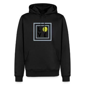 Love tennis - Men’s Premium Organic Hoodie - black - Front - Nico (187cm)