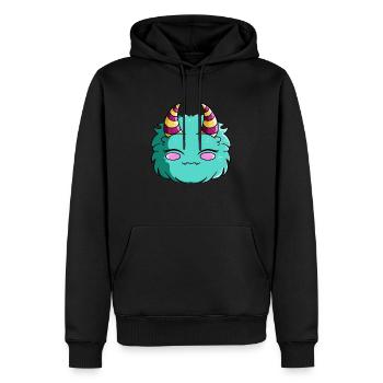 Kawaii-Monster - Männer Premium Bio Hoodie - Schwarz - Vorne - Nico (187cm)