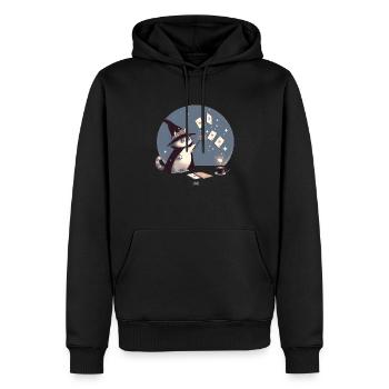 Chartomancien - Sweat à capuche Premium bio Homme - noir - Devant - Nico (187cm)