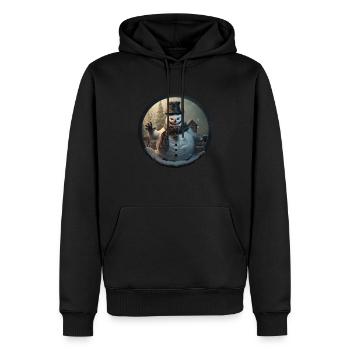 Schneemann - Männer Premium Bio Hoodie - Schwarz - Vorne - Nico (187cm)