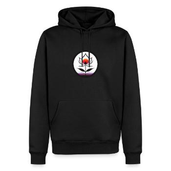 Zen Bloom: eine frische und schöne - Männer Premium Bio Hoodie - Schwarz - Vorne - Nico (187cm)