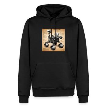 Rover martien - Sweat à capuche Premium bio Homme - noir - Devant - Nico (187cm)
