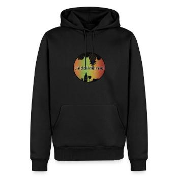 l'apéro avant tout - Sweat à capuche Premium bio Homme - noir - Devant - Nico (187cm)