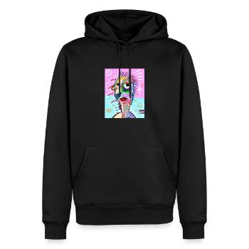 Art 3 - Männer Premium Bio Hoodie - Schwarz - Vorne - Nico (187cm)