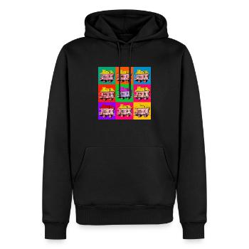 Wanderly Warhol - Men’s Premium Organic Hoodie - black - Front - Nico (187cm)