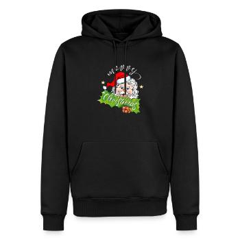 Dongxiang - Sweat à capuche Premium bio Homme - noir - Devant - Nico (187cm)