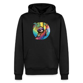 Cool Sloth Gift Holiday Late Riser - Men’s Premium Organic Hoodie - black - Front - Nico (187cm)