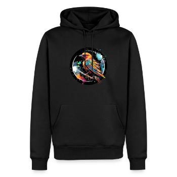 Oiseau Oiseau Songbird Cadeau pour les Fans d’Oiseaux Nature - Sweat à capuche Premium bio Homme - noir - Devant - Nico (187cm)
