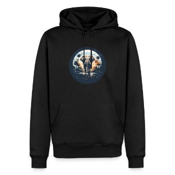 Elephant in the Rainforest Cadeau Fans de la faune - Sweat à capuche Premium bio Homme - noir - Devant - Nico (187cm)