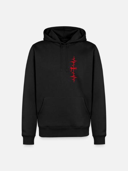 Archery heartbeat - Men’s Premium Organic Hoodie - black