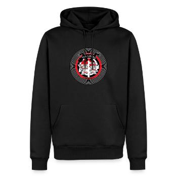 The Lizard Cornwall - Men’s Premium Organic Hoodie - black - Front - Nico (187cm)